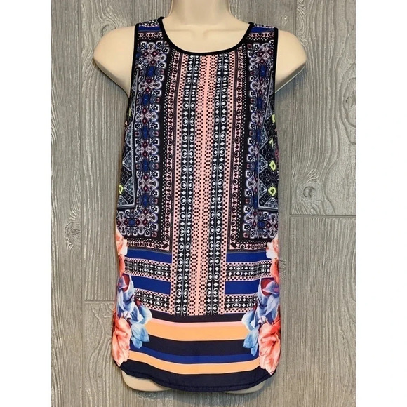 Cynthia Rowley Floral Print Tank Blouse XS - Picture 1 of 4